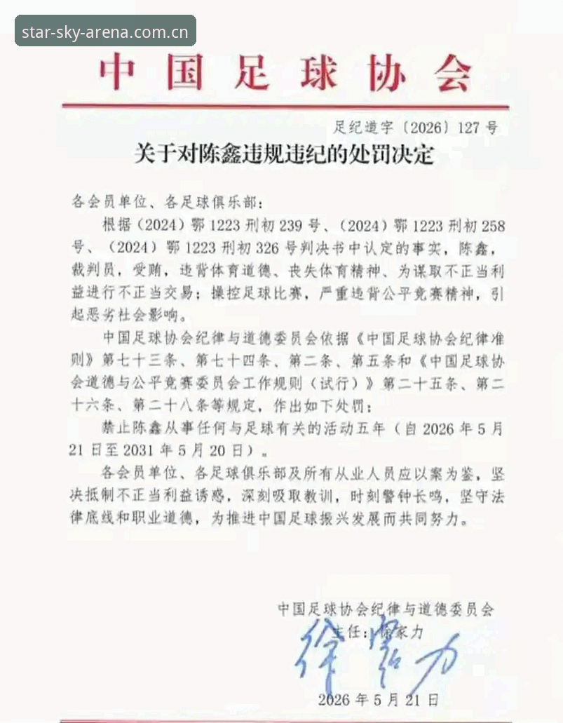 星空体育中国官网 足协第三批禁足名单全面解析:65人受罚背后,中国足球反腐进入深水区